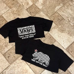 Lot of 2 Vans Off the Wall boys large shirts